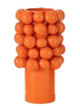 J-Line - Orange Vase - Orange Ceramic