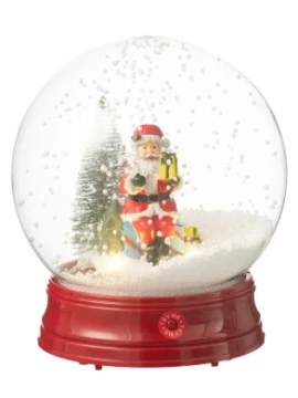 J-Line - Palla Di Neve Led - Babbo Natale e Albero