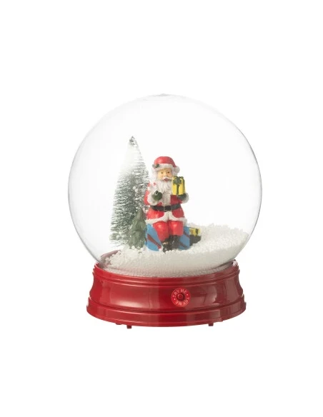 J-Line - LED Snow Globe - Santa Claus and Tree