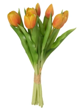 J-Line - 7-Piece Tulip Bouquet - Orange