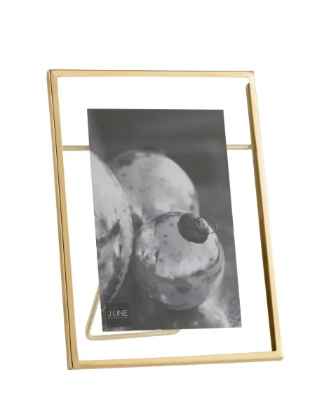 J-Line - Transparent Metal Photo Frame - Gold