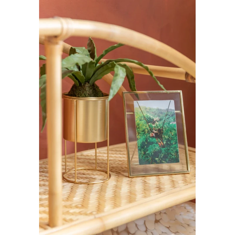 J-Line - Transparent Metal Photo Frame - Gold