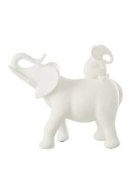 J-Line - Decorazione Elefante Porta Bebè - Bianco