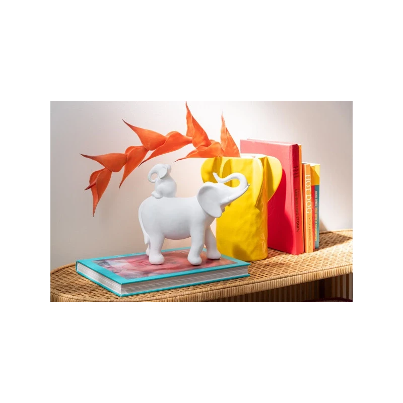 J-Line - Decorazione Elefante Porta Bebè - Bianco