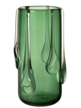 J-Line - Vaso Drippy - Vetro Verde