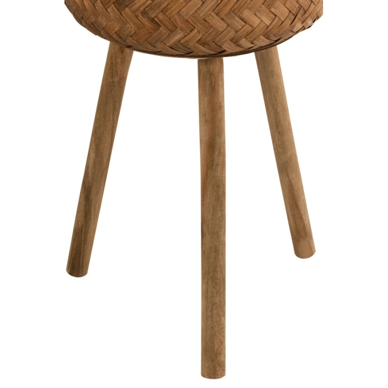 J-Line - Portavasi 3 Piedi - Bambu / Plastica Naturale