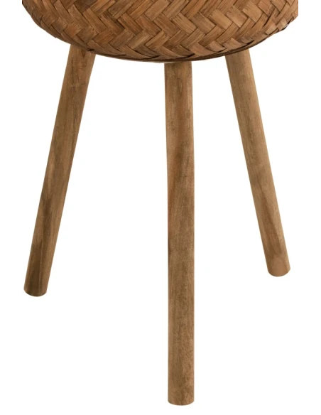 J-Line - 3-Foot Planter - Bamboo / Natural Plastic