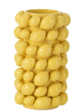 J-Line - Ceramic Lemon Vase - Yellow