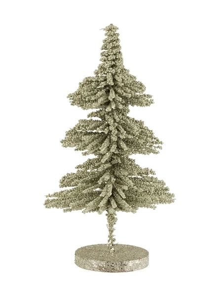 J-Line - Decorazione Albero di Natale Palline Paillette - Verde Chiaro