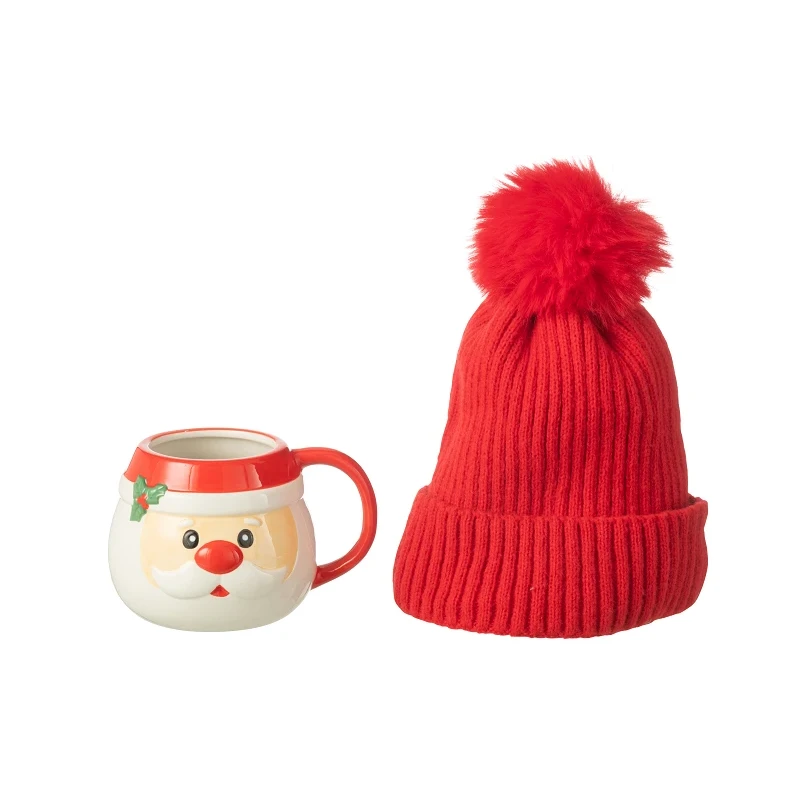 J-Line - Mug + Santa Hat Gift Box - Multicolor Ceramic