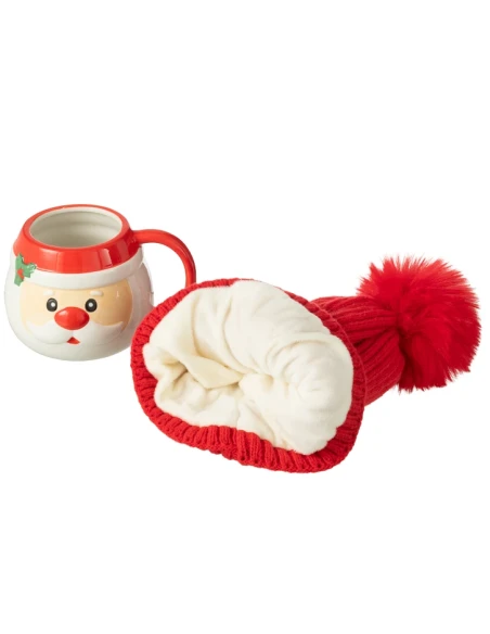 J-Line - Mug + Santa Hat Gift Box - Multicolor Ceramic