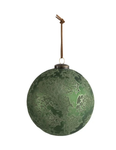 J-Line - Antique Glass Christmas Ball - Bright Green