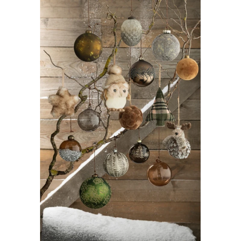 J-Line - Antique Glass Christmas Ball - Bright Green