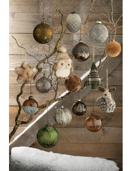 J-Line - Antique Glass Christmas Ball - Bright Green