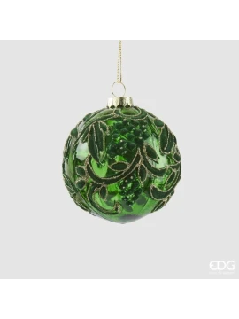 EDG - Pallina di Natale Decoflor - Vetro Verde