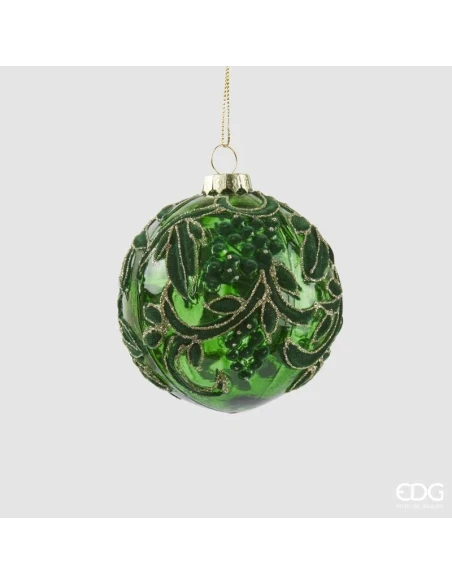 EDG - Decoflor Christmas Ball - Green Glass
