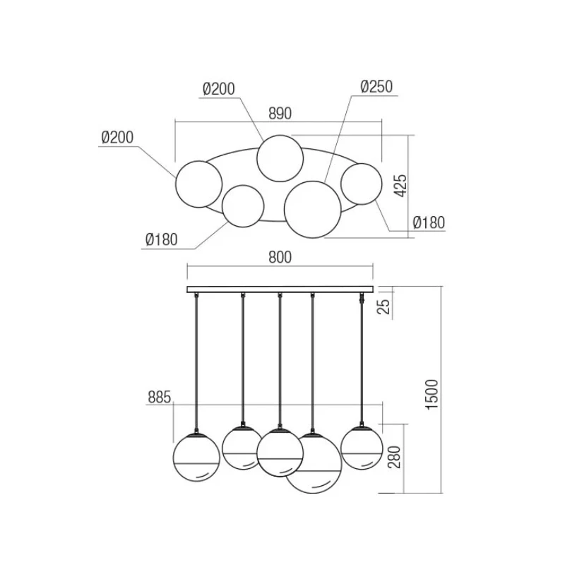 Redo Group - Berry Lampada a Sospensione  - Cromo/Sfumato Fumè