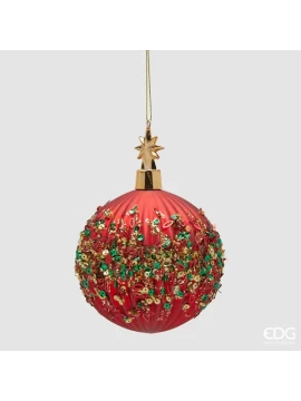 EDG - Thousand Pearl Christmas Ball - Red