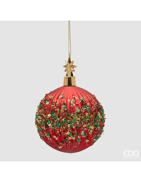 EDG - Pallina di Natale Mille Perle - Rosso