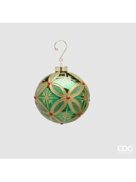 EDG - Ruby Christmas Ball - Green / Gold