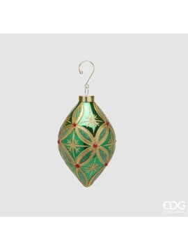EDG - Fuso Rubies Christmas Ball - Green / Gold