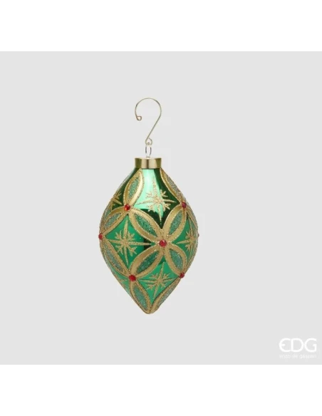EDG - Fuso Rubies Christmas Ball - Green / Gold