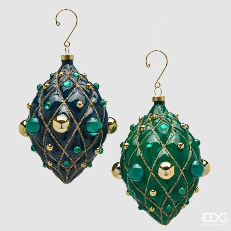 EDG - Decoperle Fuso Christmas Ball - Green / Gold