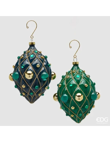 EDG - Decoperle Fuso Christmas Ball - Green / Gold