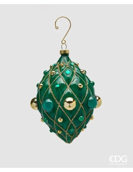 EDG - Decoperle Fuso Christmas Ball - Green / Gold