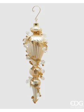 EDG - Baroque Spindle Christmas Ball - Gold