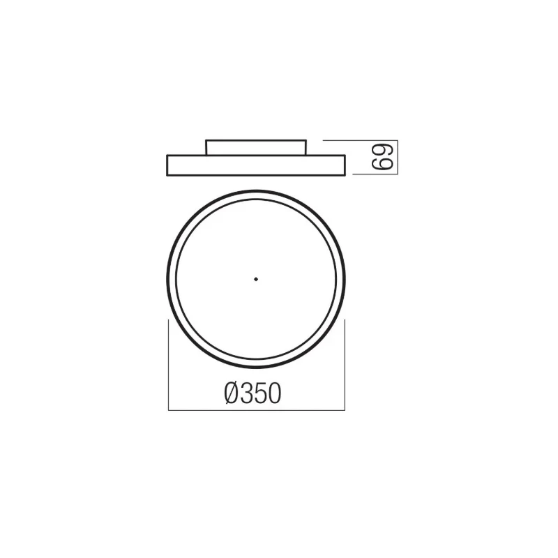 Redo Group - Dama Ceiling Lamp - Matt Black