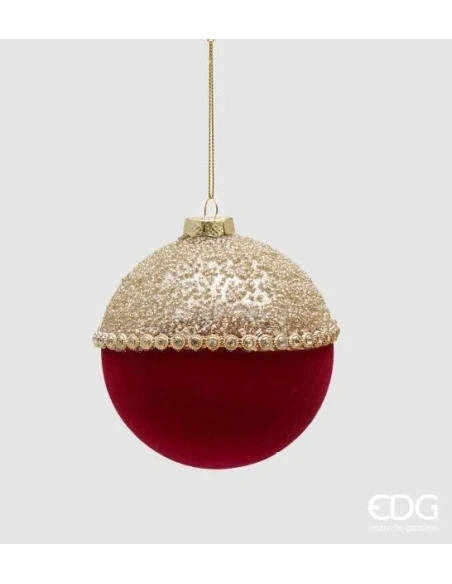 EDG - Pallina di Natale Bicolor Palla  - Rosso