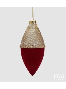 EDG - Pallina di Natale Bicolor Fuso - Rosso