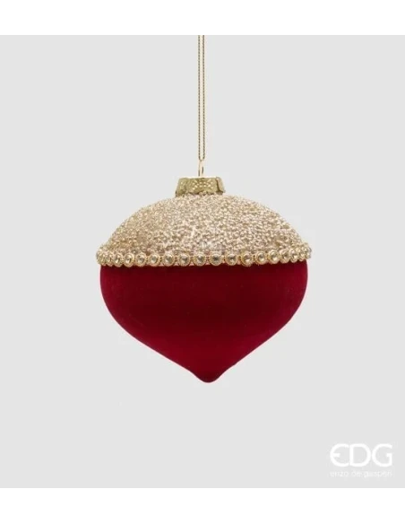 EDG - Pallina di Natale Bicolor Trottola - Rosso