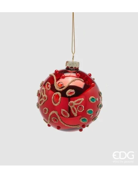 EDG - Pallina di Natale Decomix - Rosso / Oro