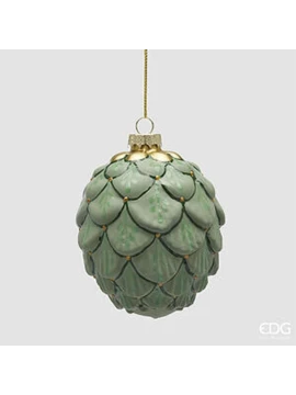EDG - Pallina di Natale Pigna H 13 cm - Verde