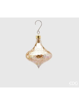 EDG - Pallina di Natale Microfoglie Trottola - Oro