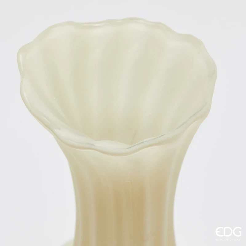 EDG - Vaso Flow Sinuoso H 31 cm - Avorio