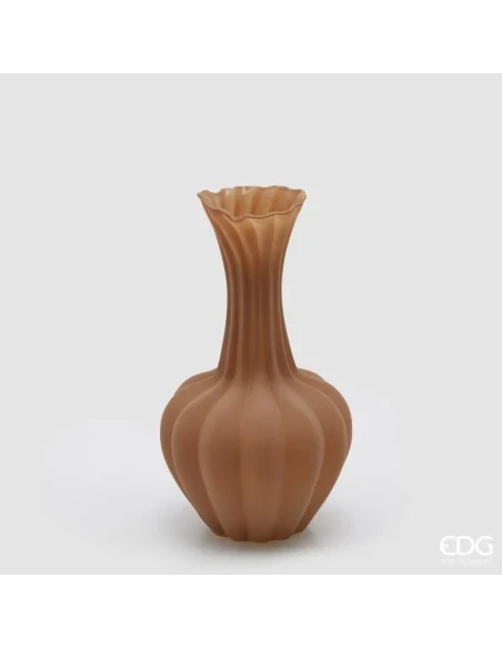 EDG - Vaso Flow Sinuoso H 31 cm - Marrone Chiaro