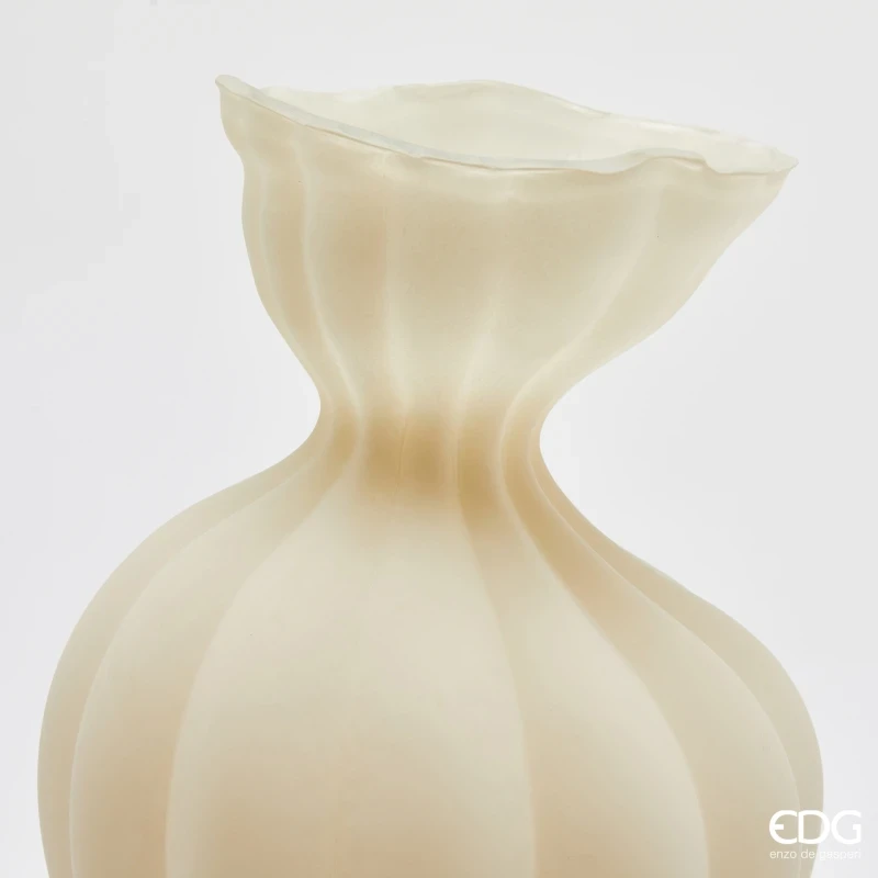 EDG - Vaso Flow Sinuoso H 30.5 cm - Avorio