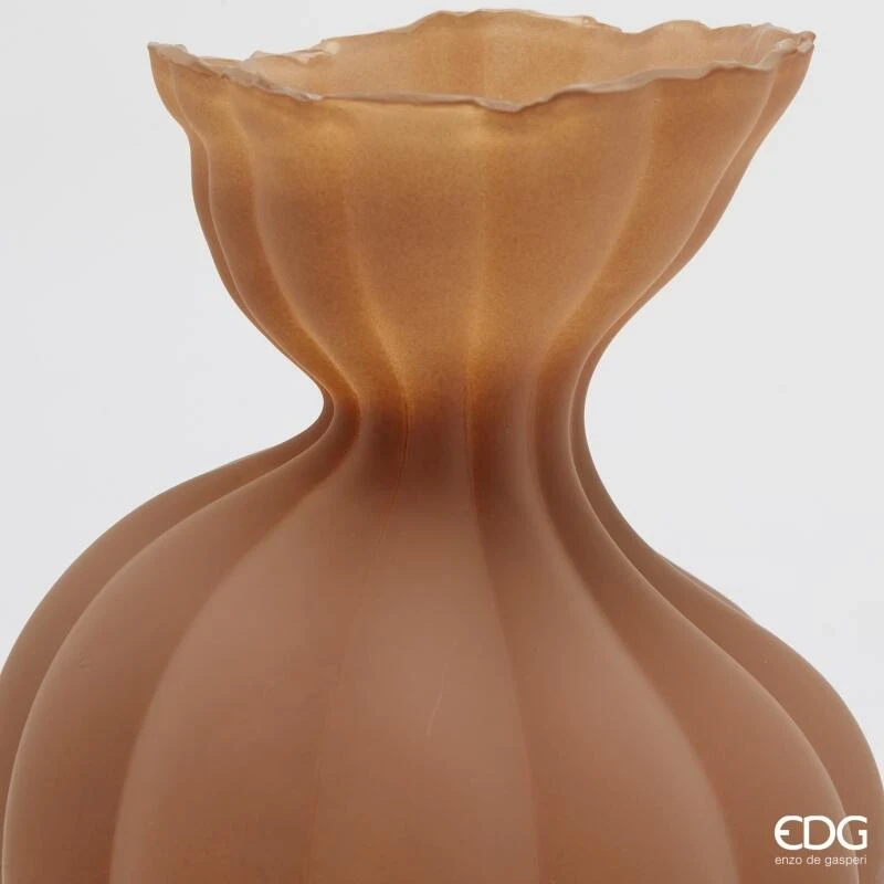 EDG - Vaso Flow Sinuoso H 30.5 cm - Marrone Chiaro