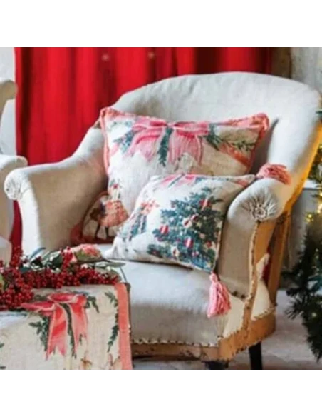 Blanc MariClò - Christmas Fairy Tale Cushion with Tassels - 30 x 30 cm