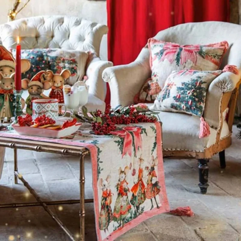 Blanc MariClò - Christmas Fairytale Rectangular Cushion - 33 x 50 cm