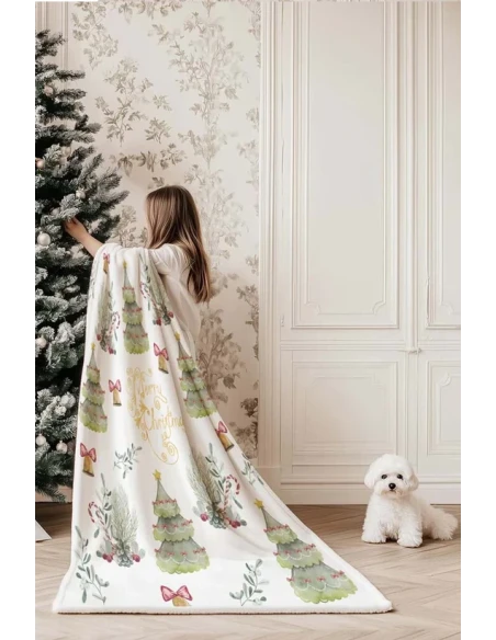 Blanc MariClò - Pop Christmas Sherpa Throw - 140 x 170 cm