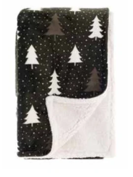 Blanc MariClò - Plaid Sherpa Gran Paradiso ALberi - 140 x 170 cm