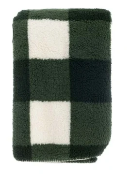 Blanc MariClò - Green Square Sherpa Throw - 140 x 170 cm