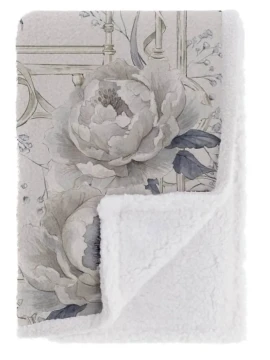 Blanc MariClò - Plaid Peonies Collection - 160 x 220 cm