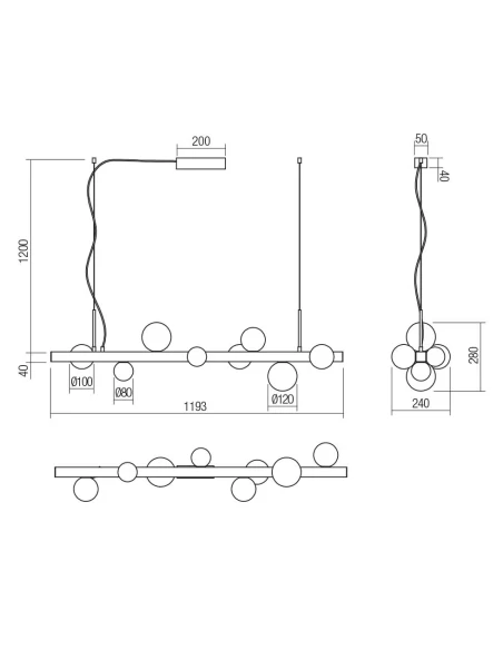 Redo Group - Goji Lampada a Sospensione - Nero Spazzolato