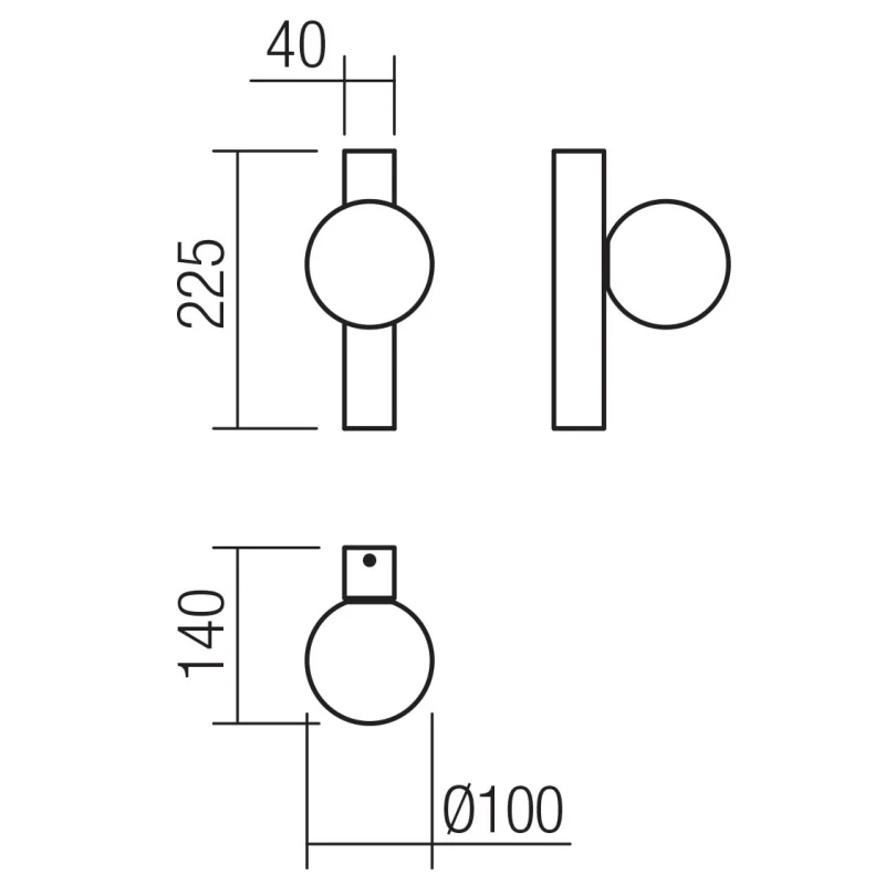 Redo Group - Goji Wall Lamp - Brushed Black