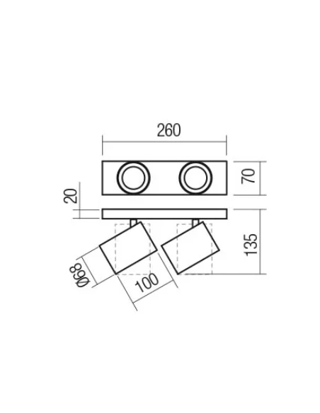 Redo Group - Corinth Double Adjustable Mini Projector